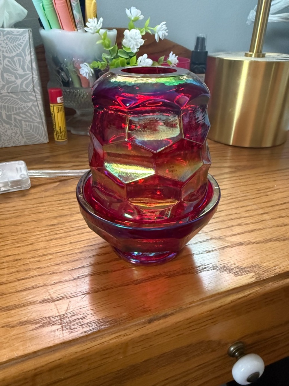 Black Cat Vintage x Mosser collaboration. Red carnival Georgia fairy lamp - Picture 2 of 13